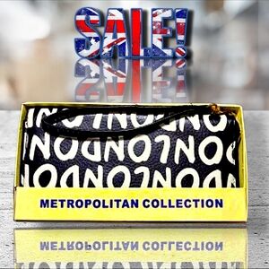 NIB 'LONDON' Zip Around Wallet w/ Gold Strap from the Metropolitan Collection